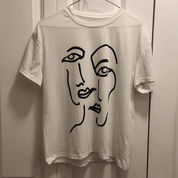 Graphic T-Shirt - Abstract Face - S - Picture 3 of 4
